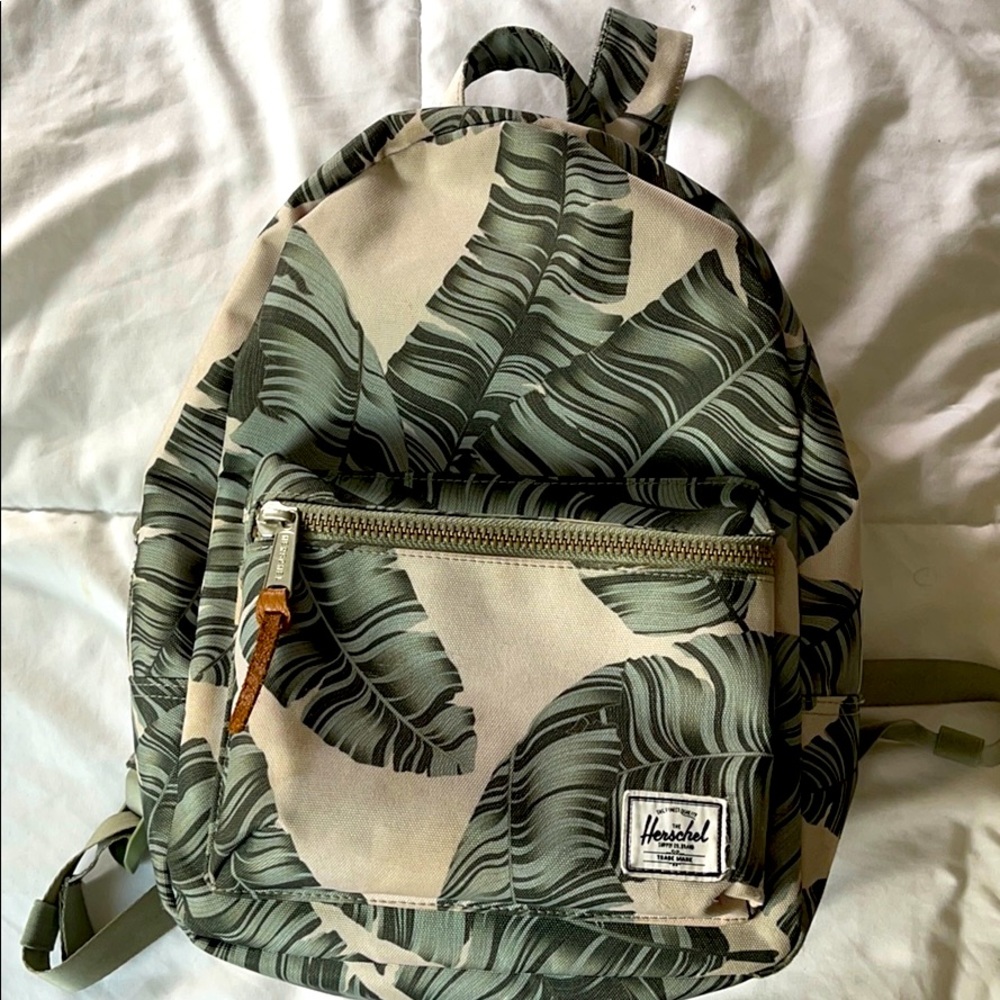 Authentic Herschel Brand Leaf Print Backpack